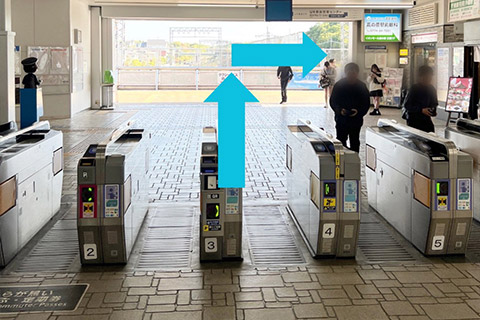 道案内(高の原駅から)