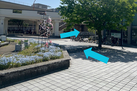 道案内(高の原駅から)